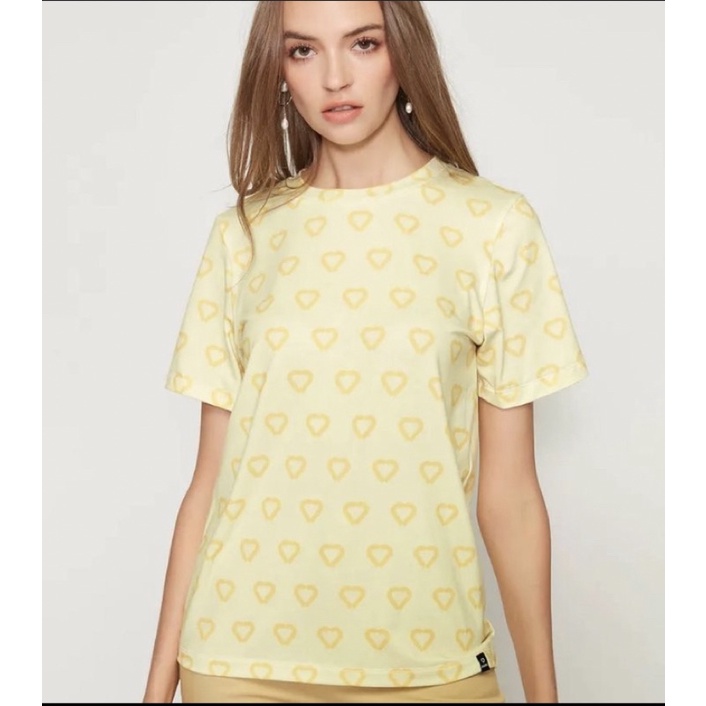 เสื้อยืด Jaspal ลายหัวใจสีเหลือง Size XS น่ารัก #Jaspal #เสื้อยืด #Lynaround
