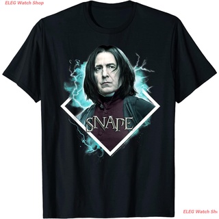 เสื้อยืดผู้ชายและผู้หญิง Harry Potter Snape Blue Hue Portrait T-Shirt Sports T-shirt