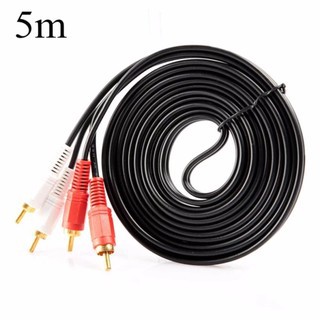 สายRCA 2ออก2 Audio Video Cable 5เมตร(สีดำ)
