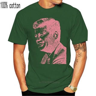 ขายดี!พร้อมส่ง เสื้อยืดแขนสั้น ผ้าฝ้าย 100% พิมพ์ลาย John F Kennedy สไตล์วินเทจ อเมริกัน ฤดูร้อน สําหรับผู้ชายS-5XL