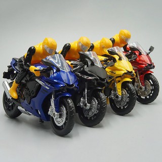 1 : 18 โมเดลรถจักรยานยนต์ Yamaha Yzf - R1 พร้อมรถแข่งของเล่นสําหรับเด็ก