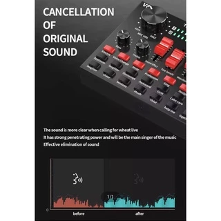 V8S+ Audio Live Sound Card การ์ดเสียง fo Phone Computer USB Headset Microphone rการ์ดเสียงภายนอก