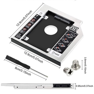 Elit ถาดแปลง ใส่ HDD SSD ในช่อง DVD Notebook 12.7 mm Universal SATA 2nd Hard Drive Caddy