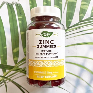 (Natures Way®) Zinc Gummies, Mixed Berry Flavored 11 mg 120 Gummies ซิงค์ สังกะสี แบบเคี้ยว รสเบอร์รี่รวม ภูมิคุ้มกัน