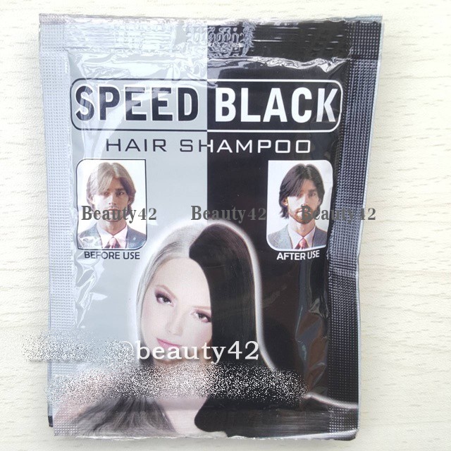 ยาสระเปลี่ยนสีผม SPEED BLACK ผลิตภัณฑ์เปลี่ยนสีผม สีดำ Hair Color Shampoo