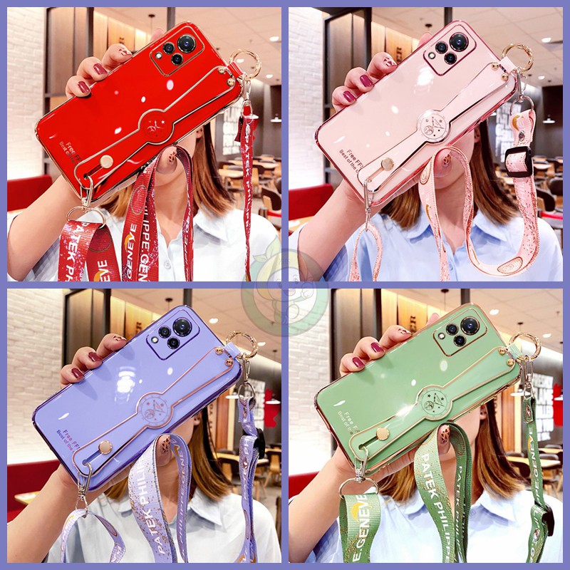 เคส VIVO V21 5G V20 V20Pro 5G wristbands เคส V21 5G lanyard suit เคส V20 เคสโทรศัพท์แบบเคลือบด้วยไฟฟ