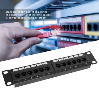 Hhihi UTP แผงสายเคเบิลเครือข่ายอีเธอร์เน็ต Cat6 CAT6A RJ45 12 พอร์ต ไม่มีตัวยึด สําหรับ 22-26AWG