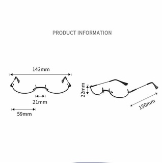 Aaoottuuoo5.Th แว่นตาคอสเพลย์กรอบครึ่งกระจกสไตล์เกาหลี 3 สีสําหรับผู้หญิง