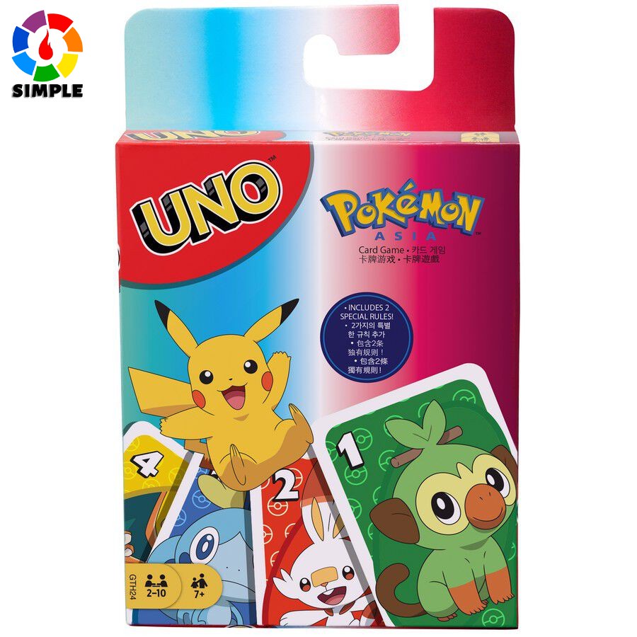Mattel UNO Games Pokemon Sword & Shield Card Game Family Funny Entertainment Board Game Poker Cards Game
