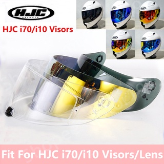 ชิว Hjc I70 Visor Lens HJC I10 Visor Lens Fit For HJC I70 &amp; I10 Revo เลนส์อิริเดียม สําหรับหมวกกันน็อค แบบเต็มใบ สําหรับรถจักรยานยนต์