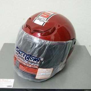 หมวกกันน็อค  SpaceCrown  สีแดง  ของแท้ 100%