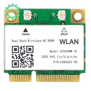 การ์ดเครือข่ายบลูทูธไร้สาย 1200 Mbps 8260 Hmw Ac 2 . 4 G + 5 G Mini Pci - E Card 4 . 2 802 . 11ac 867 Mbps สําหรับแล็ปท็อป / คอมพิวเตอร์ / คอมพิวเตอร์