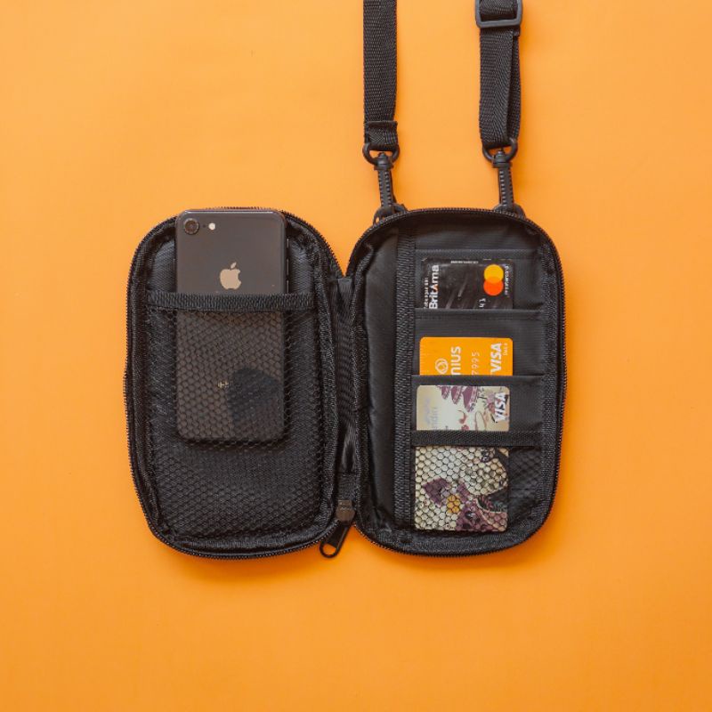 Mmosport Hanging Wallet Bronze 6.5inc Card Slot และ Hp Neck Hanging Bag