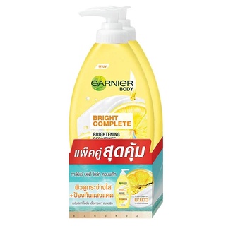 GARNIER LIGHT ไวท์เทนนิ่ง มอยซ์เจอไรซิ่ง มิลค์ โลชั่น แพ็กคู่ 400มล