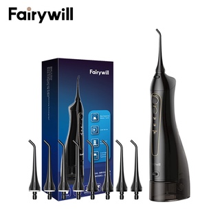 Fairywill 5020E ไหมขัดฟันพลังน้ำ 300ml ถังเก็บน้ำ 8 หัวฉีด