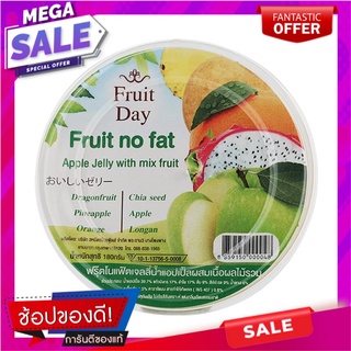 ฟรุ๊ตเดย์ฟรุ๊ตโนแฟ๊ตเจลลี่น้ำแอปเปิ้ลผสมเนื้อผลไม้รวม 220กรัม Fruit Day Fruit No Fat Jelly Apple Juice with Mixed Fruit