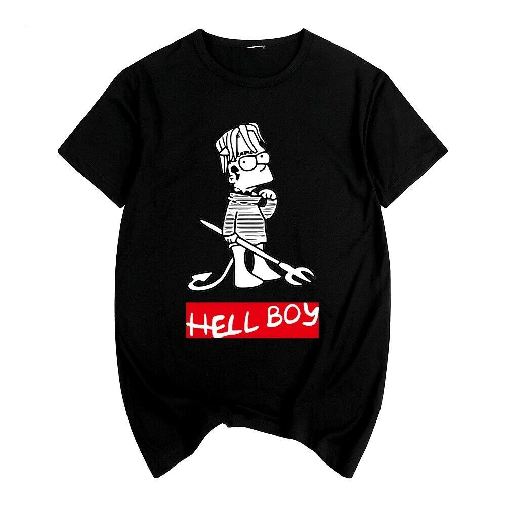[S-5XL]เสื้อยืด ผ้าฝ้าย พิมพ์ลาย Lil Peep Hellboy สไตล์ฮิปฮอป แฟชั่นฤดูร้อน