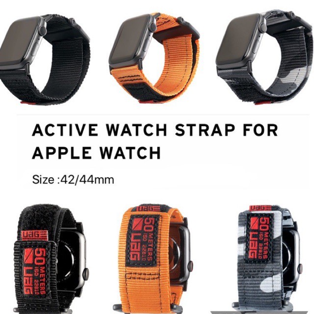 สายนาฬิกาข้อมือซิลิโคน สายนาฬิกา (พร้อมส่งจ้า🇹🇭)UAG Active Watch Strap For Apple Watch (38/40/41mm, 42/44/45mm)