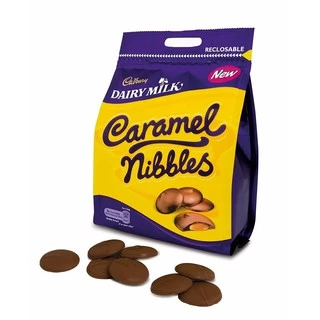 [BestBefore 23-Aug-2026] Cadbury Dairy Milk Caramel Chocolate Nibbles 100g แคดเบอรี ช็อกโกแลตนมไส้คาราเมลชิ้นพอดีคำ 100