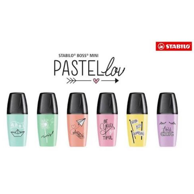 ปากกาเน้นข้อความ Stabilo Pastel Mini ด้ามเล็ก สีพาสเทล