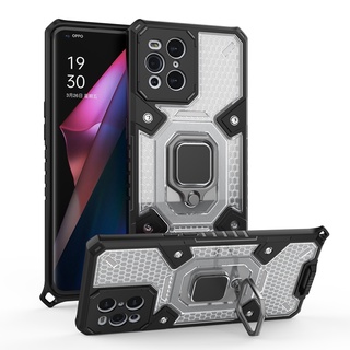 For OPPO Find X3 5G / X3 Pro 5G / X3Pro Case with Magnetic Holder Four-corner Airbag drop-proof PC TPU two-in-one Translucent