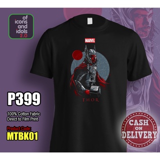 เสื้อยืด MARVEL THOR black t-shirtเสื้อยืด เสือยืดผู้ชาย