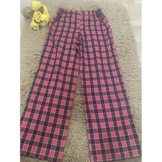 clearance Sales🌸Scot RED Pant กางเกง ขากระบอก เอว28🌸🌸🌸ทรงน่ารัก korea มากๆ รุ่นนี้ขายดีตลอด  ใส่สบาย ..