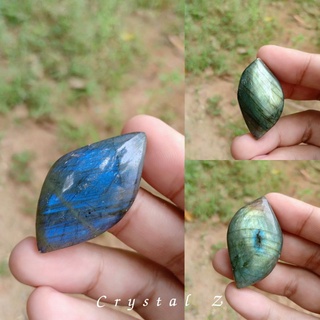 Labradorite 🔮🧙ลาบราโดไรต์ "หินพ่อมด" เล่นแสง แฟลช ชัด 2 ด้าน สีน้ำเงิน สีเขียว เหมาะทำจี้