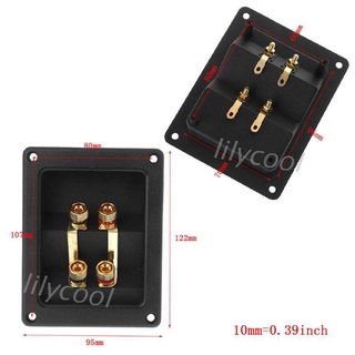 （3C） Terminal Cup Connector 266 Parts Express Binding Posts Gold Banana Jacks Recessed Bi-Amp Speaker Box Black