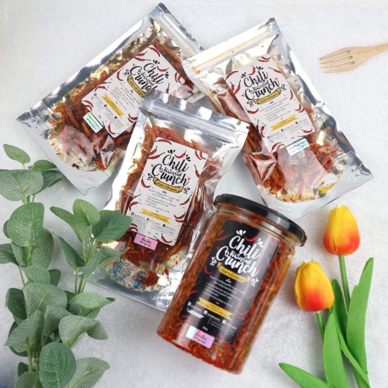 Chili Crunch ชิลลี่ ครั้นช์ พริกพวงจีนคั่วงาหอม กรอบ หอม อร่อย เผ็ดนิดๆ