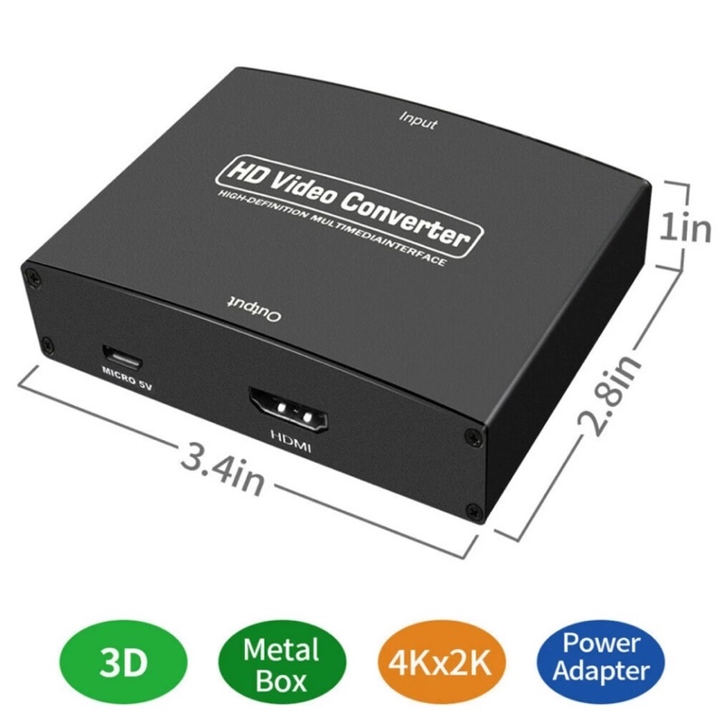 1080P YPbPr R/L ถึงที่รองรับ HDMI Converter อะแดปเตอร์ Video Audio Audio Converter Component RGB Video Adapter #8