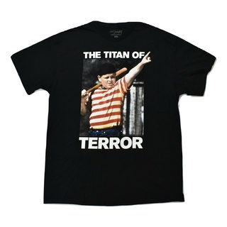 เสื้อยืดผ้าฝ้าย พร้อมส่ง เสื้อยืดลําลอง แขนสั้น พิมพ์ลาย The Sandlot Titan Of Terror 2 สี สําหรับผู้ชาย