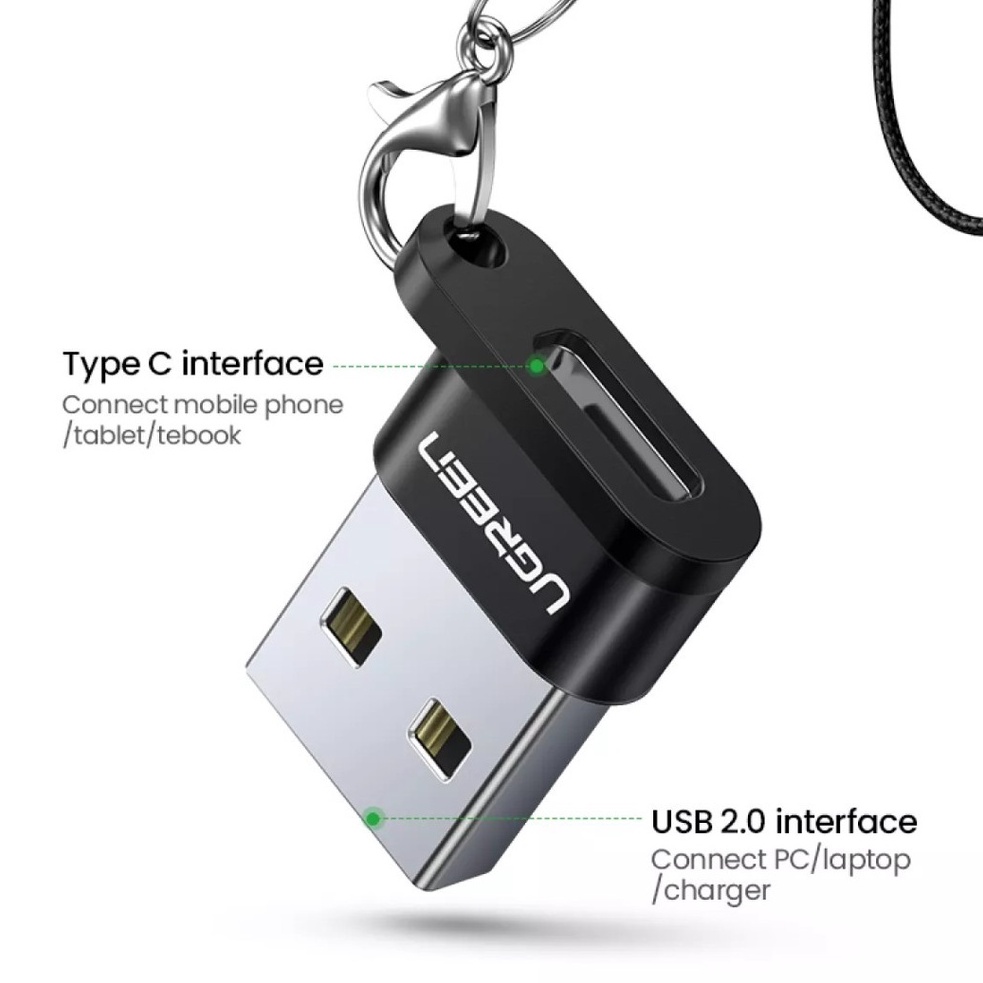 UGREEN รุ่น 50568, 50533 อะเเเดปเตอร์ 2.0, 3.0 to USB-C Female แปลงเป็น USB-A Male สำหรับชาร์จ มือถือ, คอมพิวเตอร์ อื่นๆ