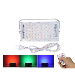 ไฟสปอตไลท์ ไฟปรับสีง Spotlight LED 50W AC 220V (แถมรีโมท) ใช้รีโมทปรับได้16สี