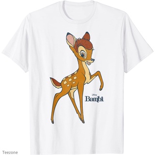 เสื้อยืดผู้ เสื้อยืดคอกลม แขนสั้น ผ้าฝ้าย พิมพ์ลายโลโก้ Bambi เรียบง่าย แฟชั่นฤดูร้อน สําหรับผู้ชาย S-5XL