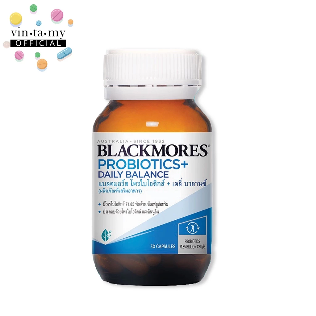 แถมฟรีตลับยา Blackmores [(แบล็คมอร์ส) PROBIOTICS + DAILY BALANCE ขนาด 30 แคปซูล