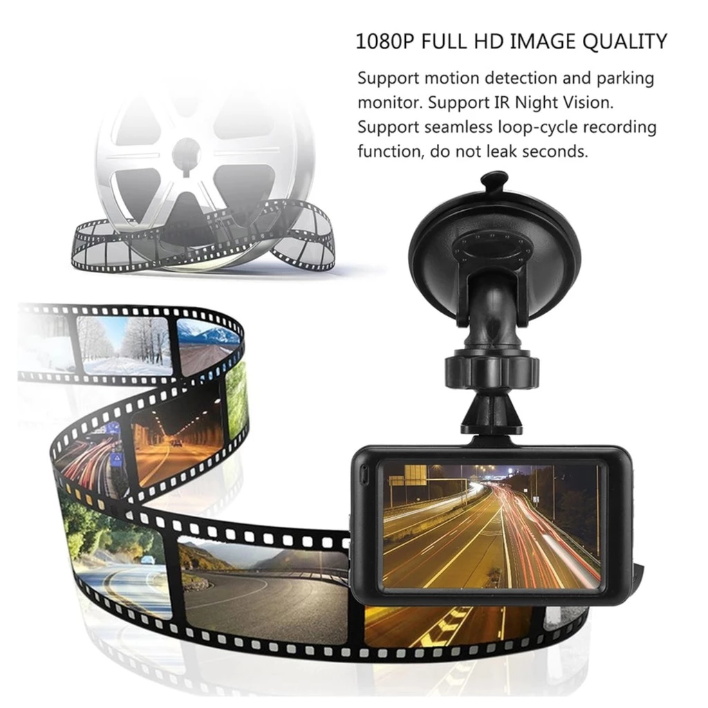 กล้องติดรถยนต์หน้า/หลังกล้องรถยนต์ Full HD WDR รุ่น T626 1080P เลนส์มุมกว้าง 140/กล้องติดรถยนต์หน้าหลัง Car Camer thumbnail 6