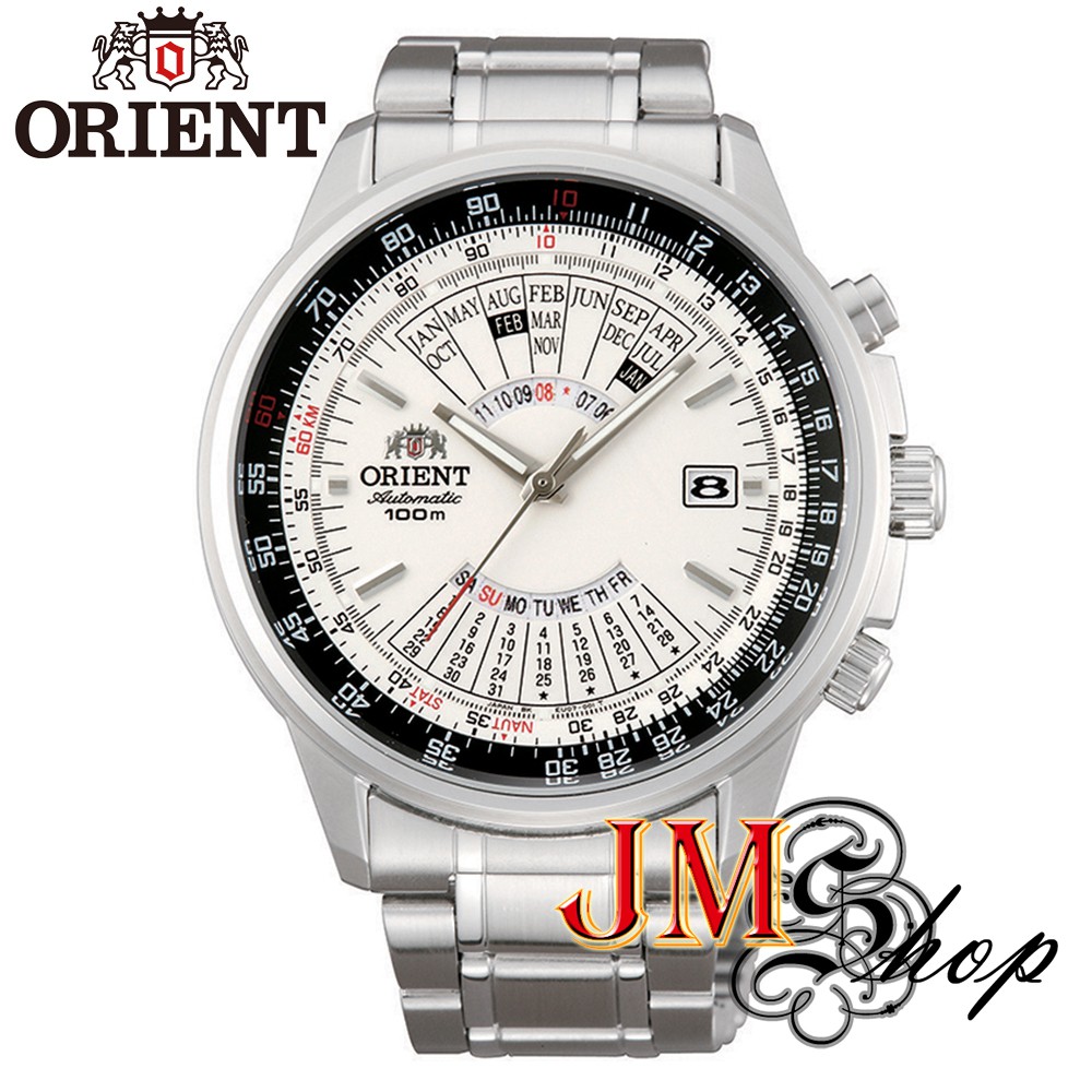 Orient Sports Mechanical Automatic นาฬิกาข้อมือผู้ชาย สายสแตนเลส รุ่น EU07005W (สีเงิน /หน้าปัดสีขาว)
