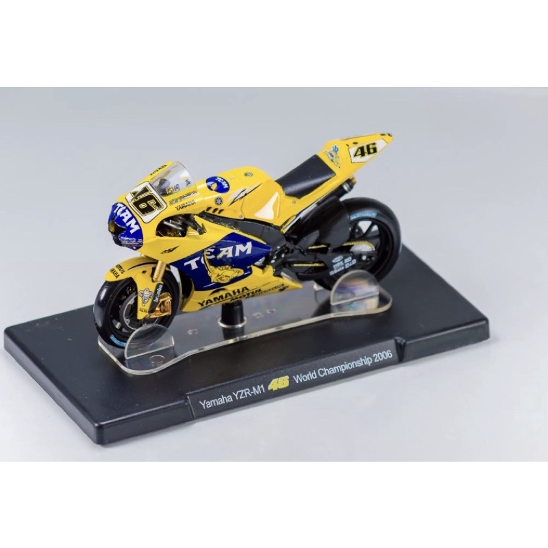 โมเดลรถมอเตอร์ไซค์Yamaha YZR-M1(46)World Championship2006 สเกล1:18รายละเอียดสวยเป็นงานโมเดลสำหรับตั้