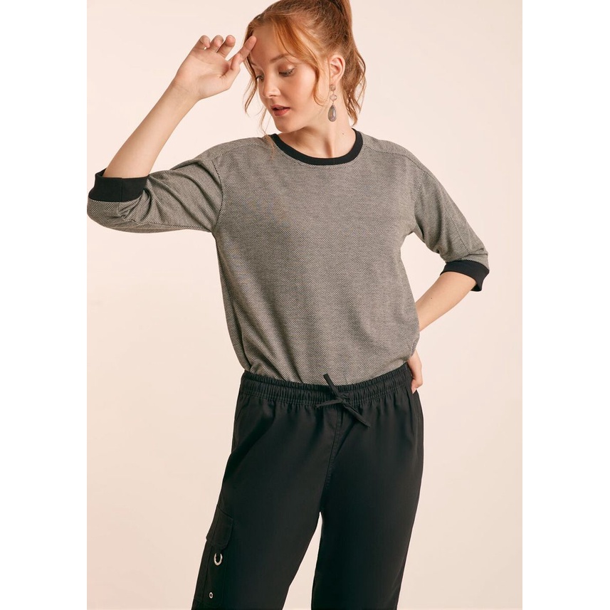MIZZY 3/4 - Solid Tshirt Knit Textured - MZ-KM0901C - Nicety