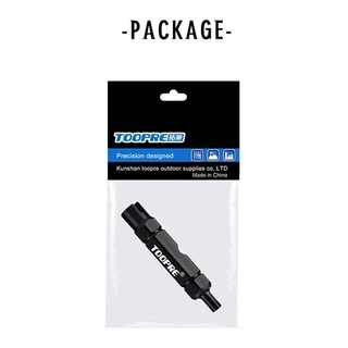 TOOPRE 3 in 1 เครื่องมือขัน ใส่/ถอด วาล์วลมจักรยาน ทั้งแบบ Schrader and Presta Valve ,Tubeless and Tubed Tires (สีดำ)