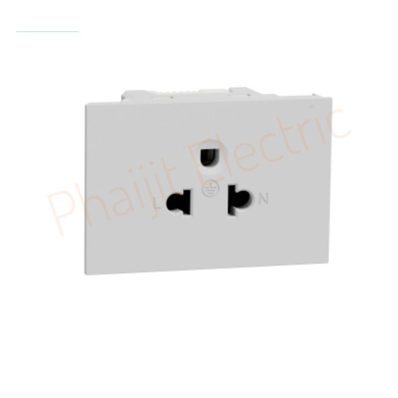 M3T426UST_GY - Schneider AvatarON A - ปลั๊กไฟบ้าน เต้ารับ เดี่ยว 3 ขา สีเทา ขนาด 2 ช่อง (2S)Schneide