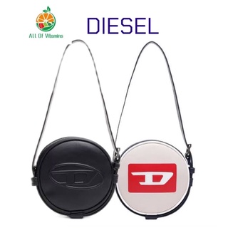 DIESEl กระเป๋าสะพายข้างทรงกลมและมีสายรัดแบบเข็มขัดคาดรอบข้าง หนังเทียมของแท้ พร้อมส่ง