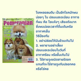 หนังสือการเลี้ยงสัตว์ คู่มือการเพาะเลี้ยง Pomeranian : มาตรฐานสายพันธุ์ โรคประจำตัว การผสมพันธุ์สุนัข การฝึกสุนัข