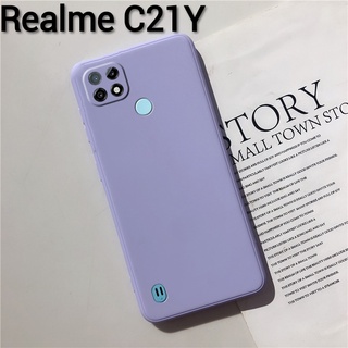 Realme C21Y(พร้อมส่งในไทย)เคสTPU​นิ่ม​สีพาสเทลคลุมกล้องRealme C21Y