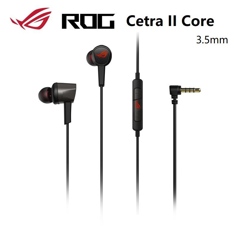 🔥ขายดีมาก🔥⚡️หูฟังเกมมิ่ง⚡️ ASUS ROG Cetra II Core In-Ear Gaming Earphones 3.5 mm Connector 2y.