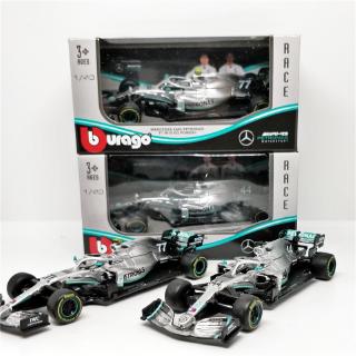 โมเดลรถยนต์Bburago 1 : 43 F 1 2019 อุปกรณ์เสริมสําหรับ Mercedes Benz Amg Petronas W 10 Eq Power # 44 Hamton # 7