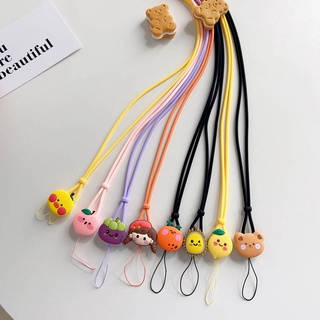 Cartoon Liquid Silicone Lanyard Mobile Phone Universal Neck Strap Rope