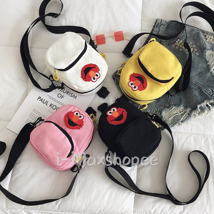 ตัวการ์ตูน สีพื้น กระเป๋าสะพายข้าง ลายการ์ตูน Cc-201