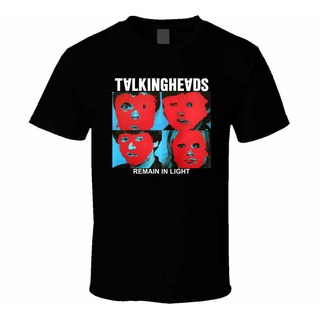 เสื้อยืดสีขาวเสื้อยืด พิมพ์ลายโลโก้ TALKING HEADS สไตล์เรโทร สําหรับผู้ชาย ส่งฟรีS-4XL